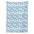 thumbnail image 3 of Ambesonne Blue Tablecloth Rectangular Table Cover, Raindrops Aquatic Fall, 60"x84", Blue and White, 3 of 4