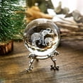 thumbnail image 6 of H&D 2.36in 3D Laser Elephant Crystal Ball Paperweight Figurine Home Art Decor Crafts, 6 of 7