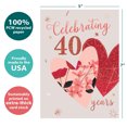 thumbnail image 4 of Tree-Free Greetings Milestone Anniversary Greeting Card, 100% Recycled Paper, 5x7, Ruby Celebration (GO65865), 4 of 5