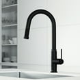 thumbnail image 2 of VIGO Hart Arched Single Handle Pull-Down Spout Kitchen Faucet in Matte Black, 2 of 13