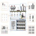 thumbnail image 2 of Ourlova Bar Storage Cabinet with Removable Wine Rack, Wine Bar Buffet Cabinet with Storage, Liquor Bar Buffet Sideboard, 2 of 8
