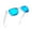 01-Transparent Frame/Mirrored Blue, variant on Joopin Polarized Sports Sunglasses for Men Women Classic Transparent Frame UV400 Mirrored Lens (Clear Mirrored Purple)