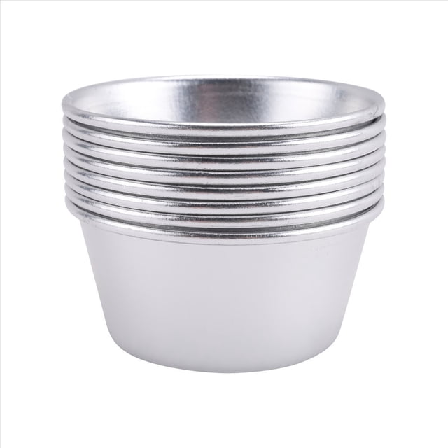 8 Piezas de Moldes Individuales, para PudíN, Tazas, Mini Sartenes Chocolate Fundido, Molde Antiadherente Cupcakes, Pasteles, Galletas, PudíN