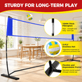 Volleyball Net Blue 12ft / 20ft Portable Freestanding Outdoor Indoor ...