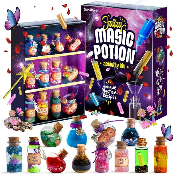 czcpp-Fairy Magic Potion Kit for Kids - Gifts for Girls - 6 7 8 9 10 Year Old Girl Gift - Christmas Ideas - Toys 8-10 7-8 - Arts and Crafts for Kid Ages 6-8 Years - Magical Workshop Craft Kits