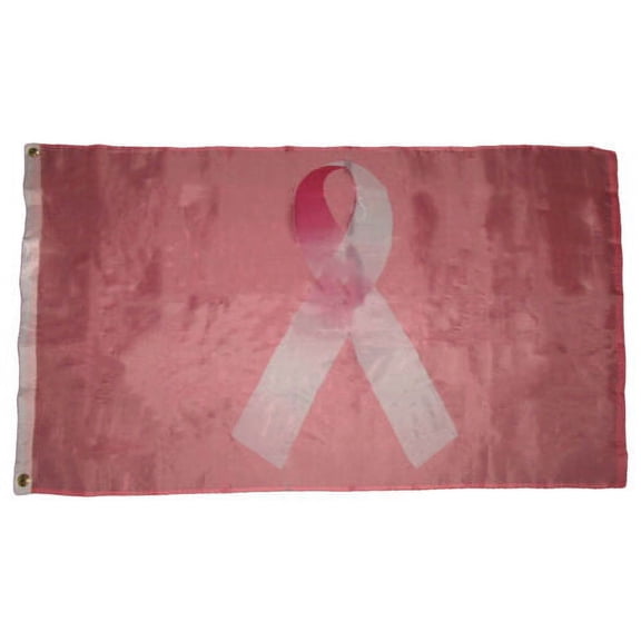 Breast Cancer Awareness Pink Ribbon Banner Flag Super Poly 3x5 Flag Brain Cancer