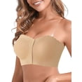 thumbnail image 3 of Spencer Push Up Strapless Bras for Women Supportive Bandeau Bra Non Slip No Underwire Padded Bra with Front Buckle, Size S-XL, 3 of 11