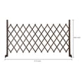 thumbnail image 2 of MyGift Wood Expandable Freestanding Garden Trellis Fence, 51 inch Plant Screen, 2 of 7