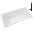 thumbnail image 4 of Streamline N-4300-742-WH 66 in. x 34 in. Acrylic Soaking Drop-In Bathtub in Glossy White, With External Drain in Glossy White, 4 of 12