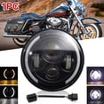 thumbnail image 4 of 2PCS LED Round Headlights Halo Angle Eye 7" Inch For Jeep Wrangler JK TJ CJ LJ, 4 of 9