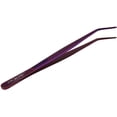 thumbnail image 1 of O'Creme Stainless Steel Precision Kitchen Culinary 8 Inch Tweezer Tongs (8" Curved, Purple), 1 of 3