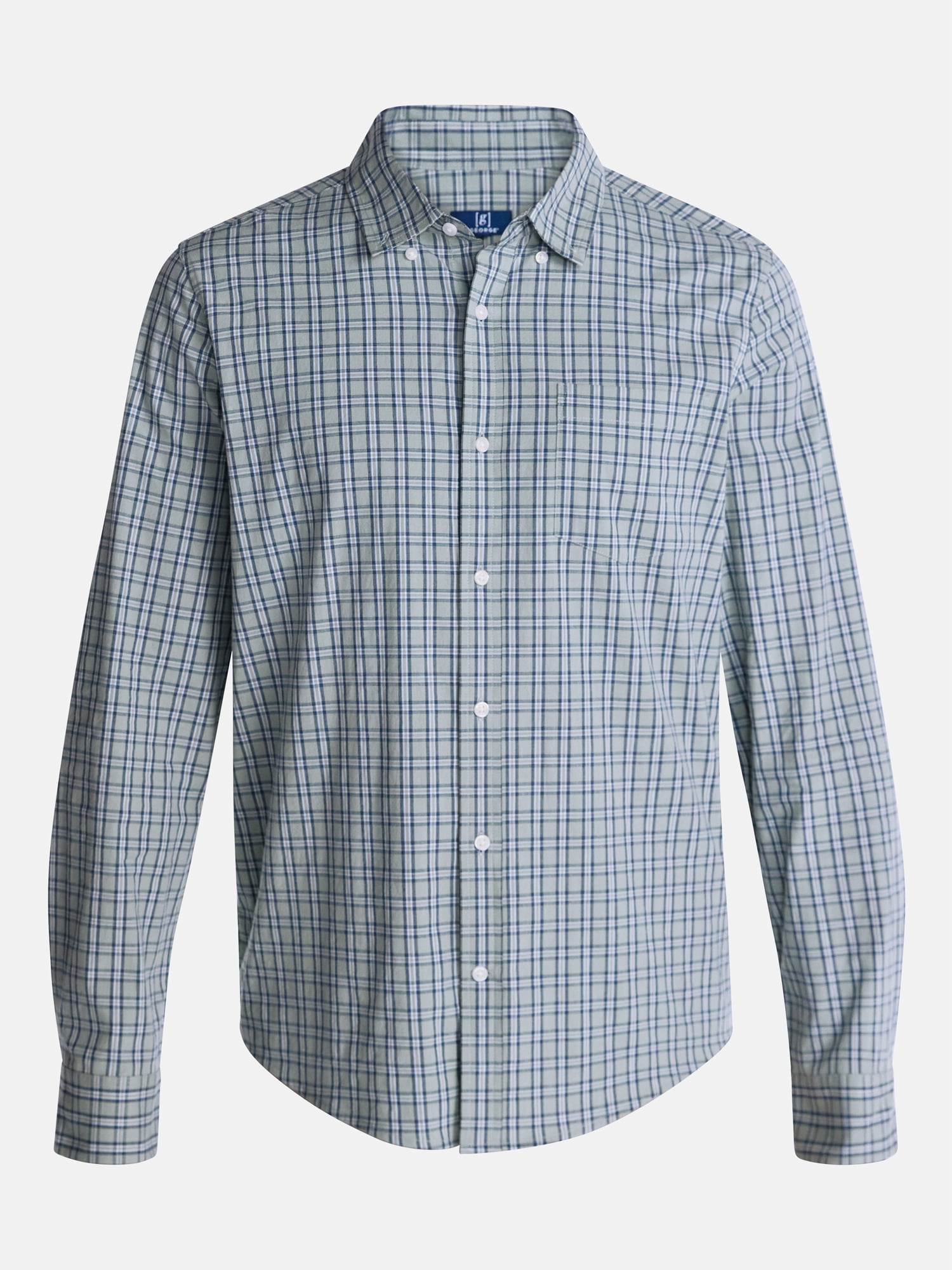 George Men's Poplin Shirt with Long Sleeves, Sizes S-3XL, LT-4XLT, 2XB-6XB