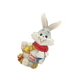 thumbnail image 4 of Estatua de conejo,Estatua de conejo con campana de Navidad,decoración del hogar y manualidades,Escultura animal de y coleccionable,Figura de conejo con bufanda,regalo, 4 of 8