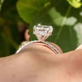 thumbnail image 3 of solitaire jewels 2.5CT Radiant Moissanit Hidden Halo Engagement Ring For Women, 18K Rose Gold, 3 of 6