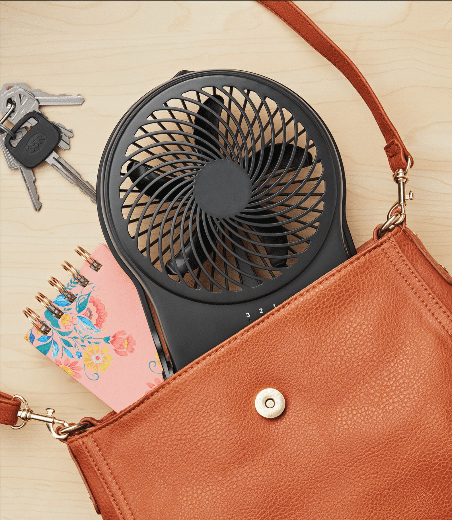 Mainstays 4 Inch Foldable Personal Fan for Stroller, Car Seat, Treadmill, Black