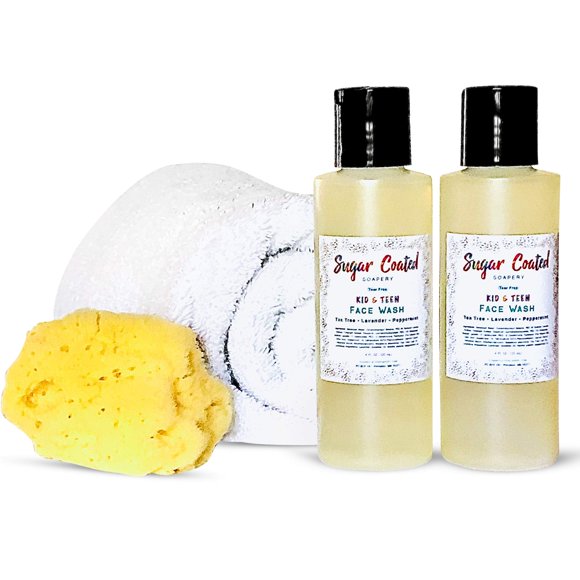 Cuidado de la piel para adolescentes Jabón facial para niños Limpiador facial para niños y adolescentes Jabón sin lágrimas Tratamiento suave para el acné facial Piel clara sensible diaria Jabón para r