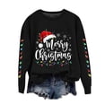 thumbnail image 3 of Craaazy Christmas Women's Fashion Long Sleeve Round Neck T-Shirt Christmas Printing Loose Blouse Hoodless Sweatshirts Top Gifts, 3 of 4