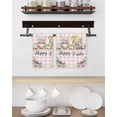 thumbnail image 3 of Easter Gnomes Kitchen Dish Towels for Drying Dishes Set of 2, Watercolor Floral Daisy Eggs Spring Pink Plaid Waffle Weave Microfiber Hand Tea Bathroom Towels Quick Dry & Absorbent Towel 15.7x23.6, 3 of 7