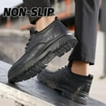 thumbnail image 3 of LAoutun Mens Non-Slip Work Shoes Lightweight Slip-On Chef Shoes Slip-Resistant Waterproof Sneakers, 3 of 6