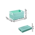 thumbnail image 2 of Foldable Plastic Storage Crate, Small Stackable Ventilated Organizer Bin with Carry Handles for Home and Desk, Assorted, 2 of 7