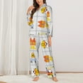 thumbnail image 2 of Pajamas for Women Sets, Construction Equipments Worker Lounge Sets Long Sleeve Button Down Night Shirts Sleepwear Pjs, 2 of 6