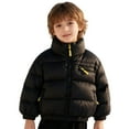thumbnail image 2 of lnmuld Boys Winter Jacket Stand Solid Color Collar Thickened Down Coat Youth Short Outerwear Insulated Warm Size:3-4 Years, 2 of 3