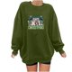 thumbnail image 4 of Sudadera sin capucha Gibobby Suéter divertido con estampado de cuadros gorro navideño de leopardo felpa navideña Verde XL, 4 of 5