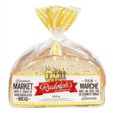Rudolph's Bakeries Bavarian Market Sourdough Bread 500g - Authentic Bavarian-Style Rye Sourdough with Honey - Imported from Canada - Brick Oven Baked