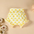 thumbnail image 6 of Ymyiu Baby Girls' Bodysuits Baby Girl Summer Clothes Girl Outfit Ruffle Romper Short Set Cute Baby Clothes for Girl 3 6 Months (Yellow,3-6 Months), 6 of 6