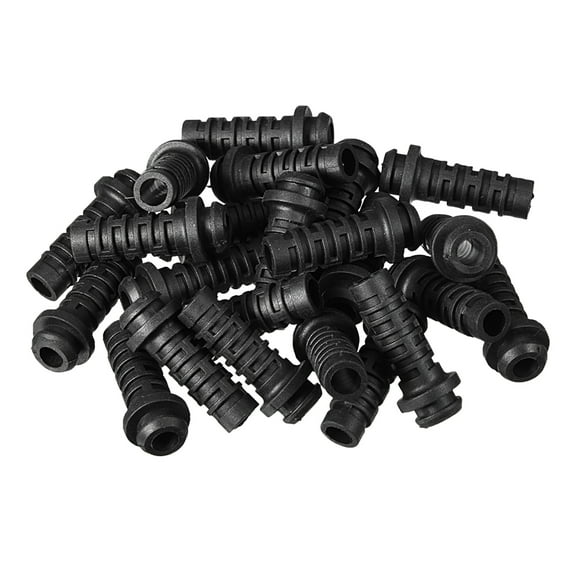 20pcs 5mm Inner Dia Strain Relief Cord Boot Protector Power Tool Hose Black