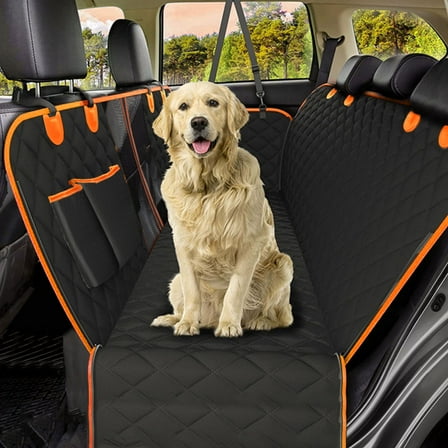 Victoper Dog Car Seat Cover, 600D Heavy Durable Dog Seat Cover for Back Seat, Waterproof Scratch Proof Nonslip Dog Hammock for Car with Side Flap, Pet Seat Covers with SeatBelt for Cars Sedan SUV