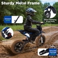 thumbnail image 5 of Wisairt 36V Electric Dirt Bike, 900W Electric Motorcycle for Teens, 22 MPH Speed & 16 Miles Range, 10.4Ah Battery Powered Ride on Dirt Bicycle with 16" Tire and Dual Disc Brakes, Ages 13+, Blue, 5 of 10