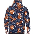 thumbnail image 7 of Daiia Cute Foxes for Men's Fashion Hoodies & Sweatshirts with Kangaroo Pocket Hooded Sweatshirt Breathable & Moisture Wicking-4X-Large, 7 of 7