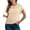 Apricot, variant on Eytino Tops for Women Dressy Casual Spring Summer Business Office Short Sleeve T Shirts Textured Cute Work Shirt