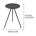 thumbnail image 2 of Dosaele Outdoor Folding Small Round Table - Portable and Adjustable Camping Equipment  Double-Layer Picnic Table with Light Rack  Perfect for Coffee, 2 of 6