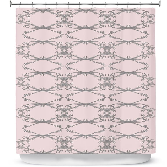Shower Curtains 70" x 93" from DiaNoche Designs by Julie Ansbro - Twigs Pink