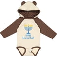 thumbnail image 3 of Inktastic Happy Hanukkah with Blue Menorah Boys or Girls Long Sleeve Baby Bodysuit, 3 of 5