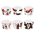 Halloween Cupcake Wrappers, Artistic Bake Paper Cups Black Laser Cut