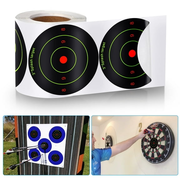 3'' Shooting Target Stickers, TSV Self-Adhesive Shooting Papers Fit for BB Gun Pellet Gun Practice, 200pcs/roll