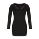 thumbnail image 4 of Vestido casual de mujer con cuello en V y manga larga con cuello en V y botones en la cintura para mujer Pompotops  hdfakjf6370, 4 of 8