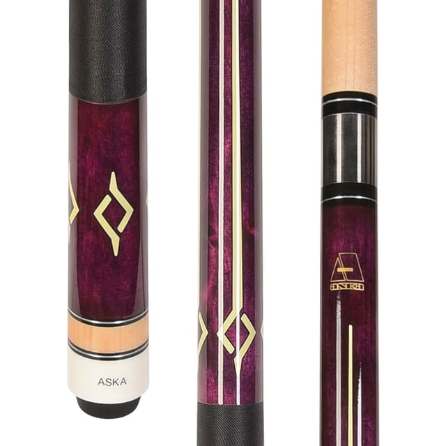 ASKA L7 Purple 58" Pool Cue with Hard Rock Maple Shaft and 13mm Leather Tip