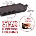 thumbnail image 4 of Dash Everyday Nonstick Electric Griddle for Pancakes Burgers, Quesadillas, Eggs & Other on the Go Breakfast, Lunch & Snacks with Drip Tray + Included Recipe Book, 20in, 1500-Watt, Black, 4 of 5
