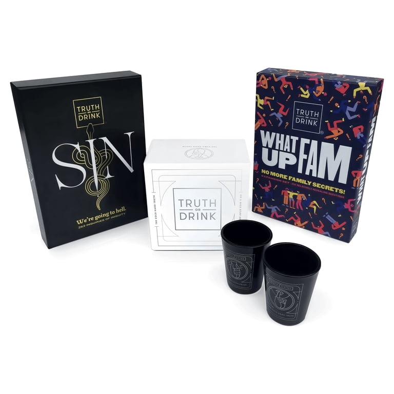 Truth Or Drink: Sin Edition Adult Party Game By Cut 250 Questions Inspired By 7 Deadly Sins Ages 21 2 Players 30 Mins Stand Alone Or Expansion
