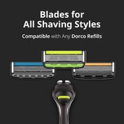 DORCO Pace 5 Pro - Five Blade System with Trimmer - 9 Pack (1 Handle + 9 Cartridges)