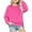 A-Hot Pink, variant on Wyobmus Girls Long Sleeve Sweatshirts Crewneck Pullover Tops Side Split Drop Shoulder Sweatshirts A-Hot Pink