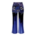 thumbnail image 4 of Bovemsi Wide Leg Pants Woman High Waist Patterned Lightweight Loose Fit Casual Colorful Trouser Jeans Travel Pants, 4 of 9