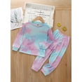 thumbnail image 2 of Luiryar Cool Kids Tie Die Pants Set, Multi Color Long Sleeve Tops Pants, 2 of 9