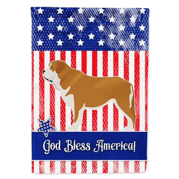 Carolines Treasures BB8430CHF Mastin Epanol Spanish Mastiff American Flag Canvas House Size  Large multicolor