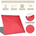 thumbnail image 3 of Yescom 9Ft Square LED Light Patio Umbrella USB Port Solar Power Crank Tilt Parasol Yard Deck Table Balcony Shade, 3 of 11