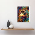 thumbnail image 2 of Majestic Orangutan Great Ape Colourful Psychedelic Borneo Rainforest Art Print Framed Poster Wall Decor 12x16 inch, 2 of 5